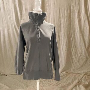 Stylish Gray Button-Up Sweater